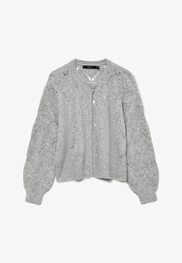 Vero Moda VMSHELL Knit - Cardigan - light grey melange