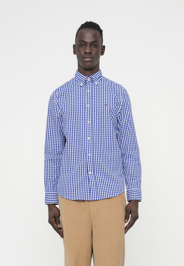 Tommy Hilfiger TH FLEX REGULAR FIT GINGHAM CHECK POPLIN SHIRT - Shirt - wedge blue/check