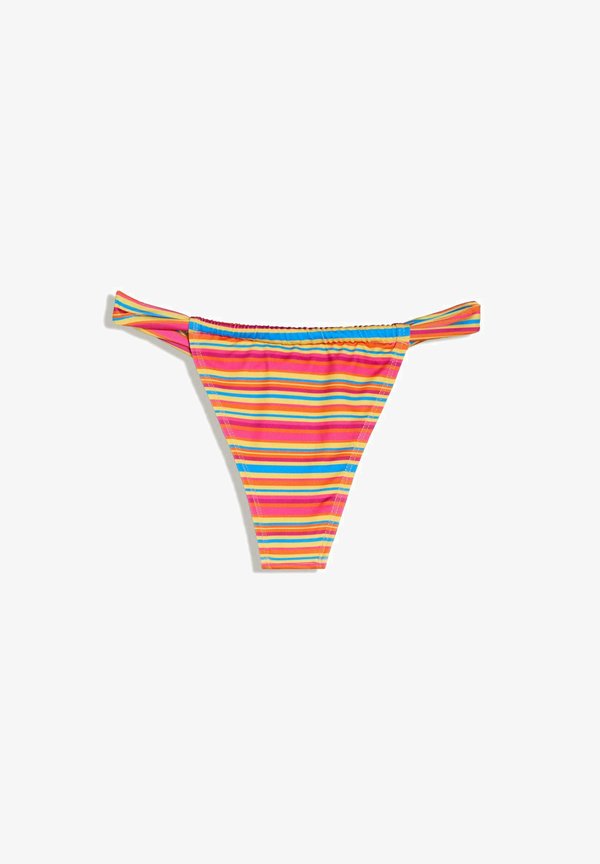 Bershka STRIPED BIKINI BOTTOMS - Bikini bottoms - light pink