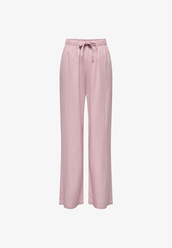 ONLY ONLGOA Straight Fit Linen - Trousers - burnished lilac