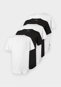Jack & Jones JJENOA TEE CREW NECK 5 PACK - Basic T-shirt - white/black