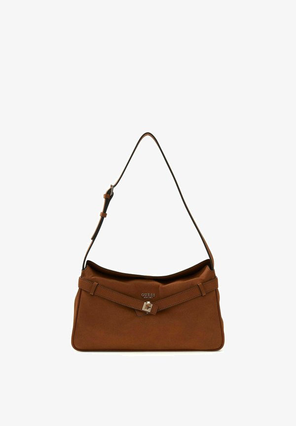 Guess ELLA SHOULDER BAG - Handbag - cognac