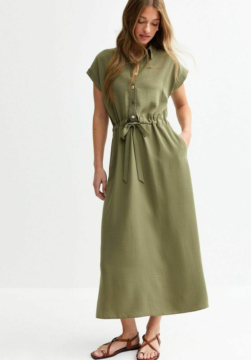 New Look DRAWSTRING TEXTURED MIDI