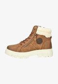 TOM TAILOR Platform ankle boots - cognac