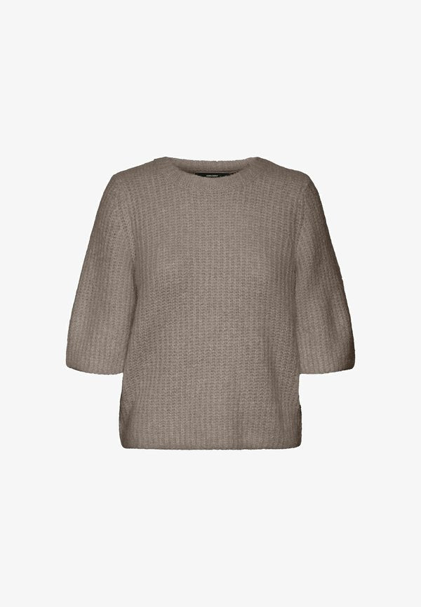 Vero Moda Knitted VMAWSOME Knitted - Basic T-shirt - moon rock