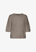 Vero Moda Knitted VMAWSOME Knitted - Basic T-shirt - moon rock