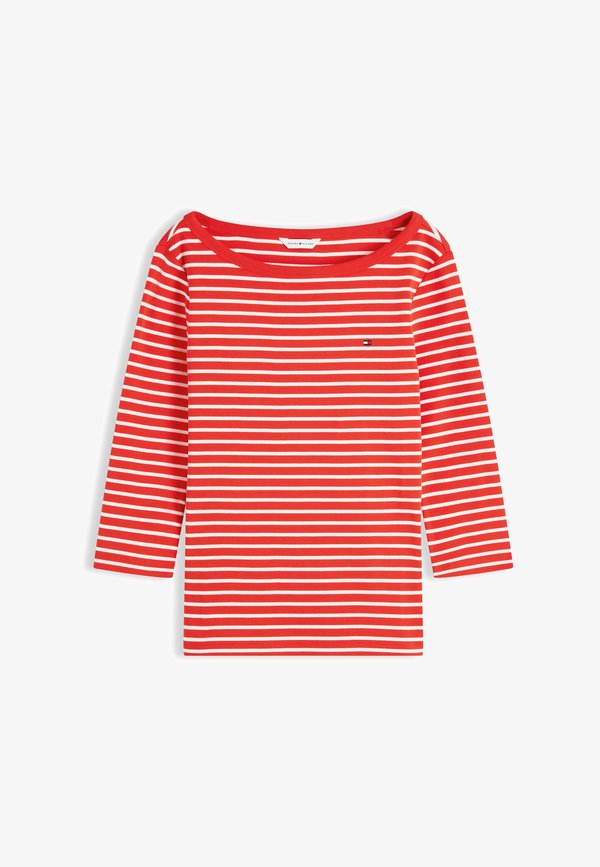 Tommy Hilfiger CODY - Long sleeved top - breton fire red/ecru