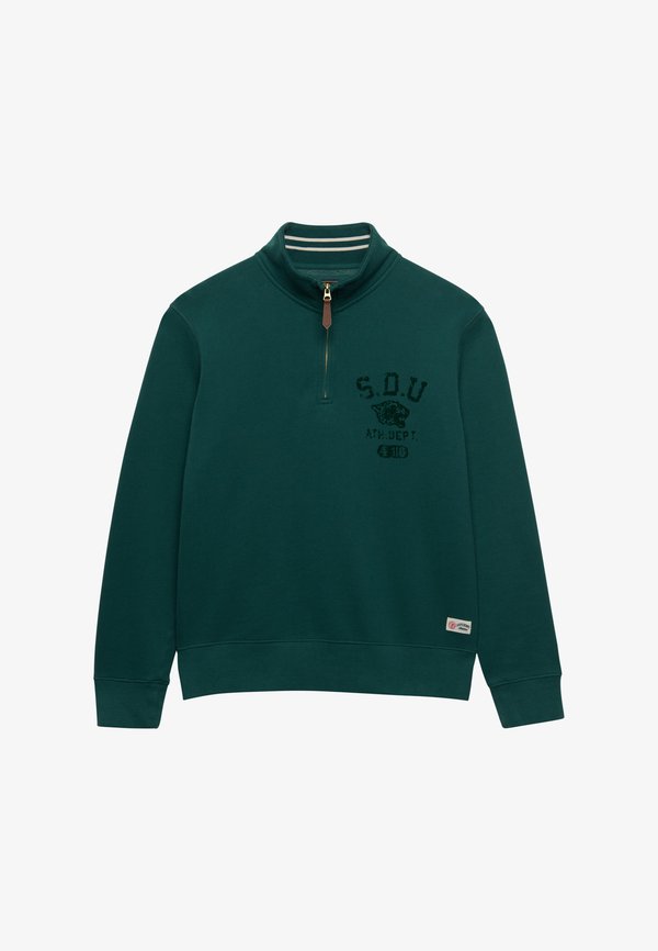 Superdry & Co SUPERDRY TONAL HALF ZIP SWEATSHIRT.. - Sweatshirt - storm green