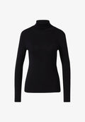 s.Oliver LONGSLEEVE IM SLIM FIT MIT ROLLKRAGEN - Long sleeved top - schwarz
