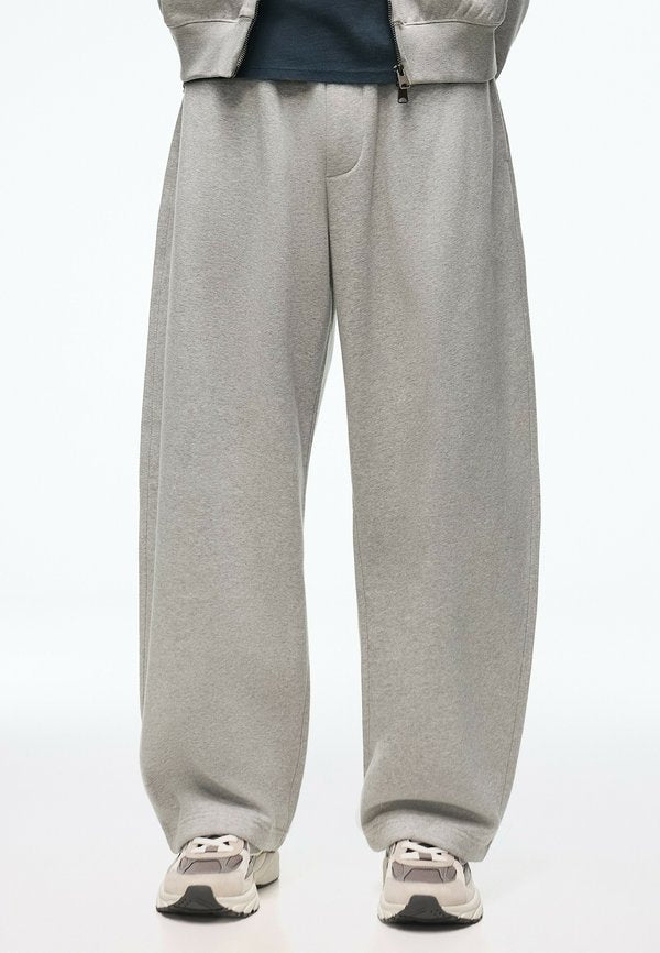Bershka BALLOON - TRACKSUIT BOTTOMS - Tracksuit bottoms - dark grey