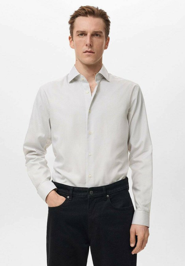 Mango Formal shirt - mottled light grey