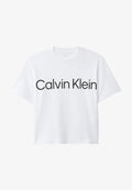 Calvin Klein Jeans BOXY LOGO GRAPHIC - Print T-shirt - bright white