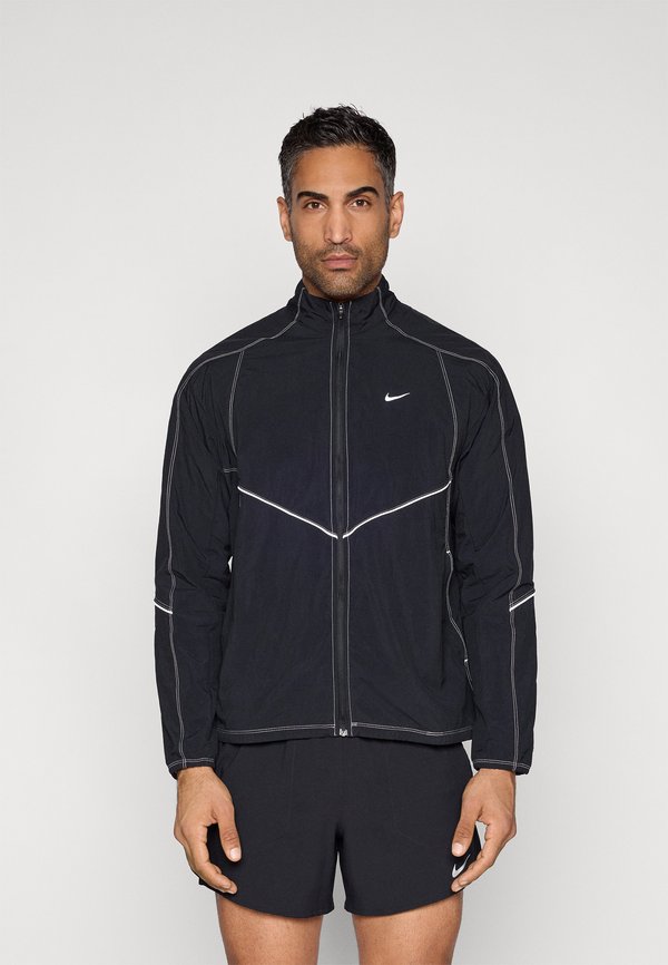 Nike Performance RETRO TRACK - Windbreaker - black/reflective silver-coloured