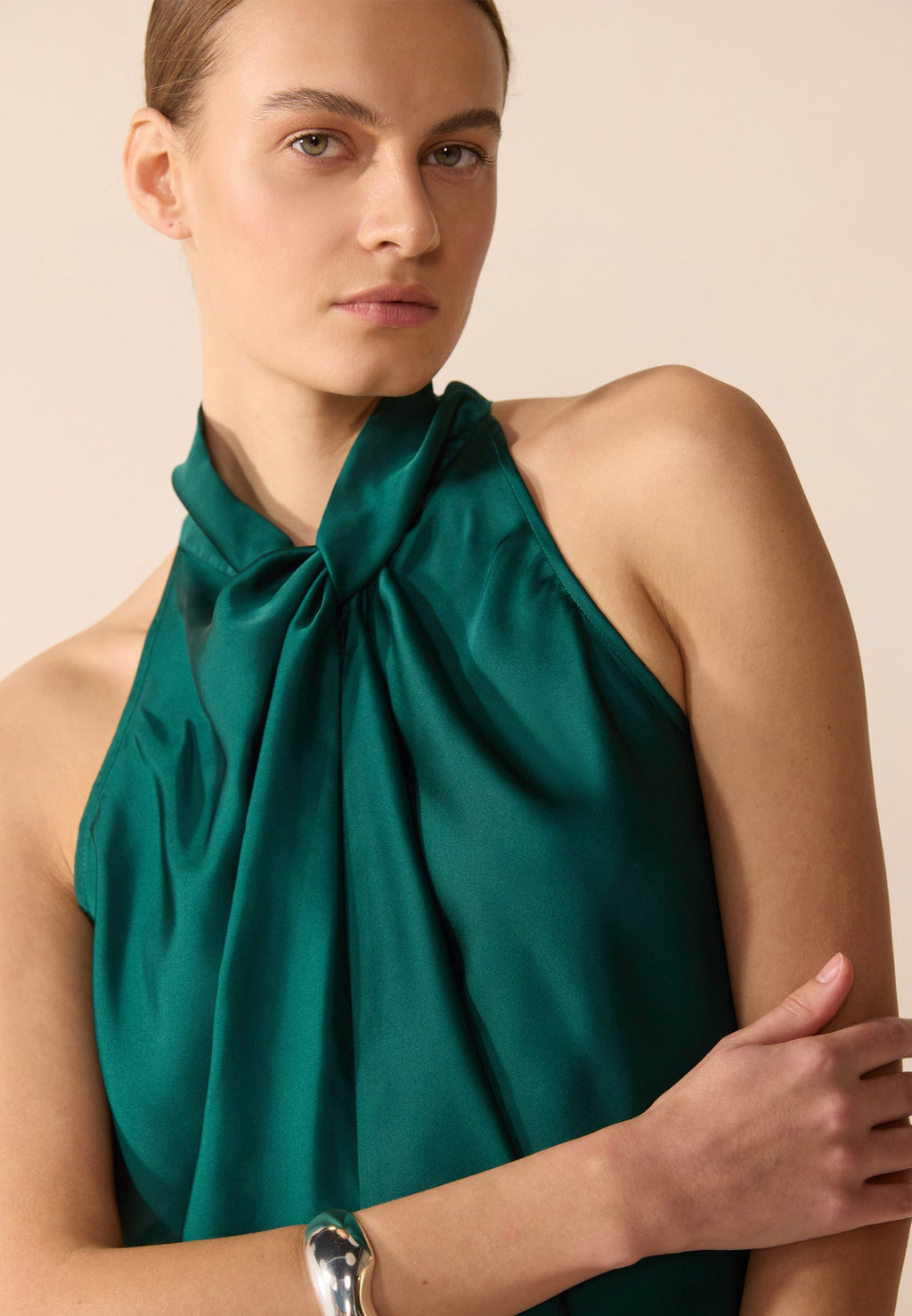 Anna Field SATIN KNOT HALTER BLOUSE