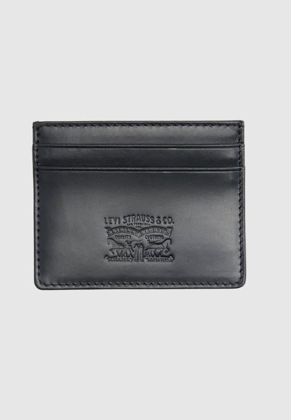 Levi's® LEATHER CARD CASE UNISEX - Business card holder - caviar