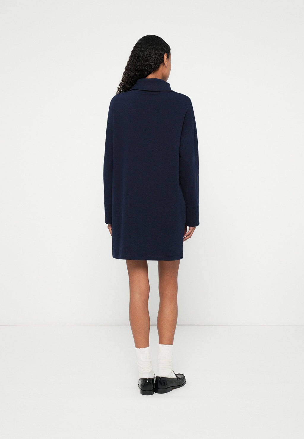 HALF-ZIP RELAXED MINI SWEATSHIRT DRESS Media 4
