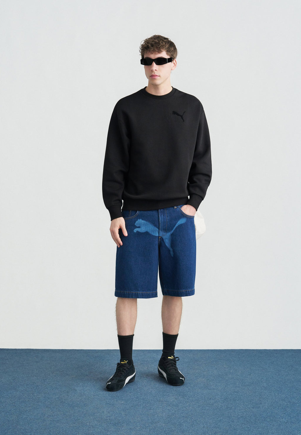 Puma ELEVATED CAT LOGO RELAXED CREW