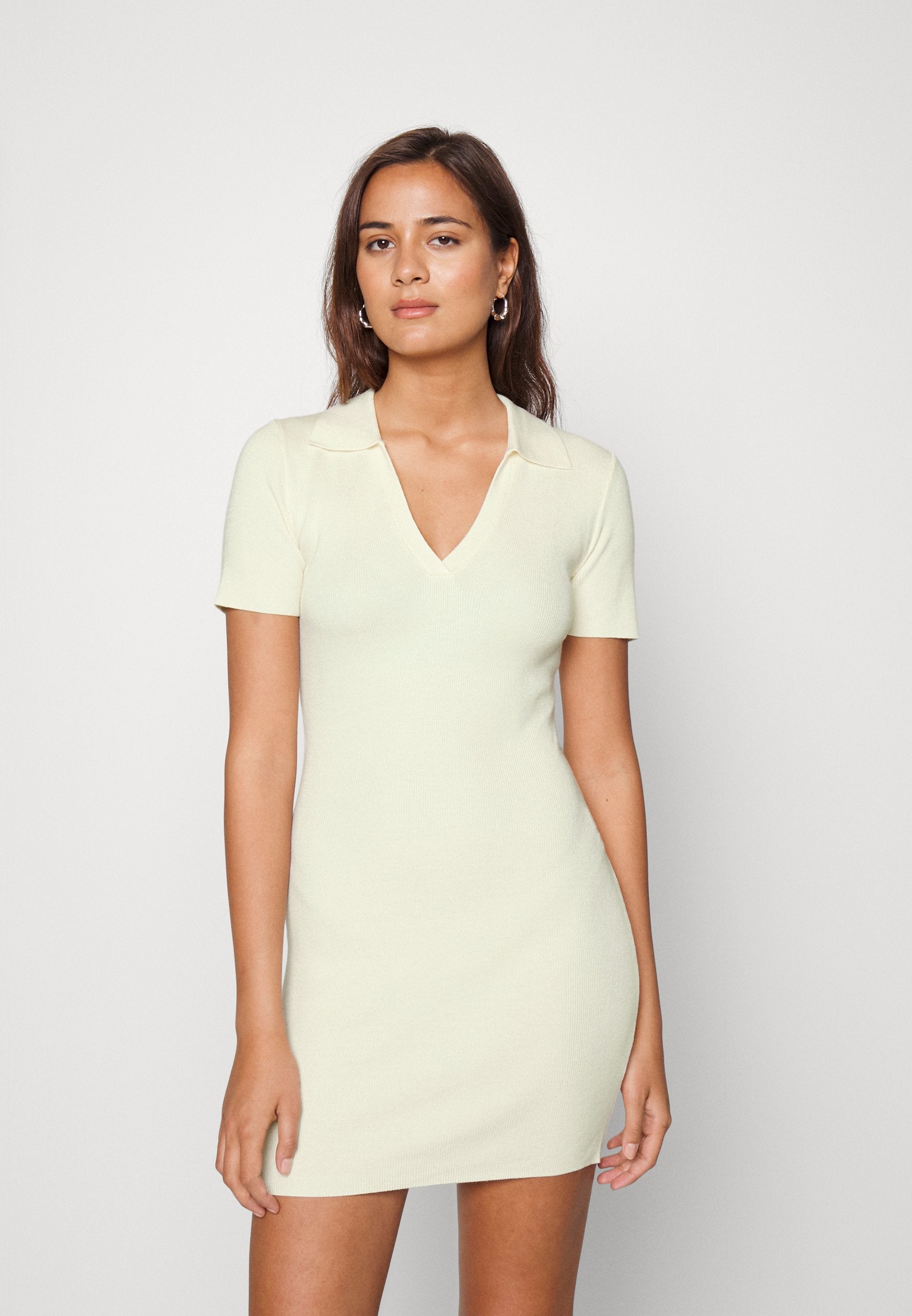 Glamorous MARL MINI DRESS WITH V-NECK COLLAR