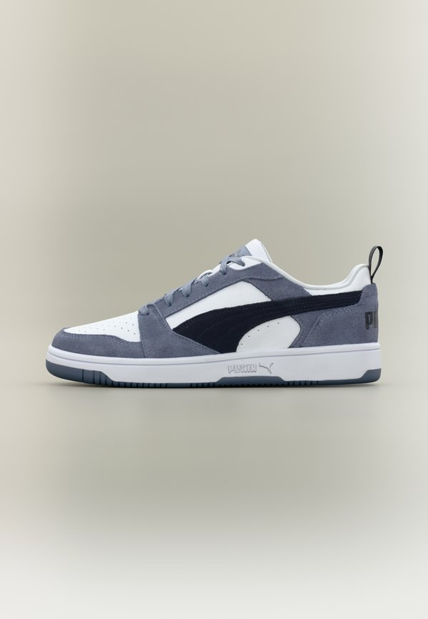 Puma REBOUND LOW - Trainers - gray sky/new navy/white