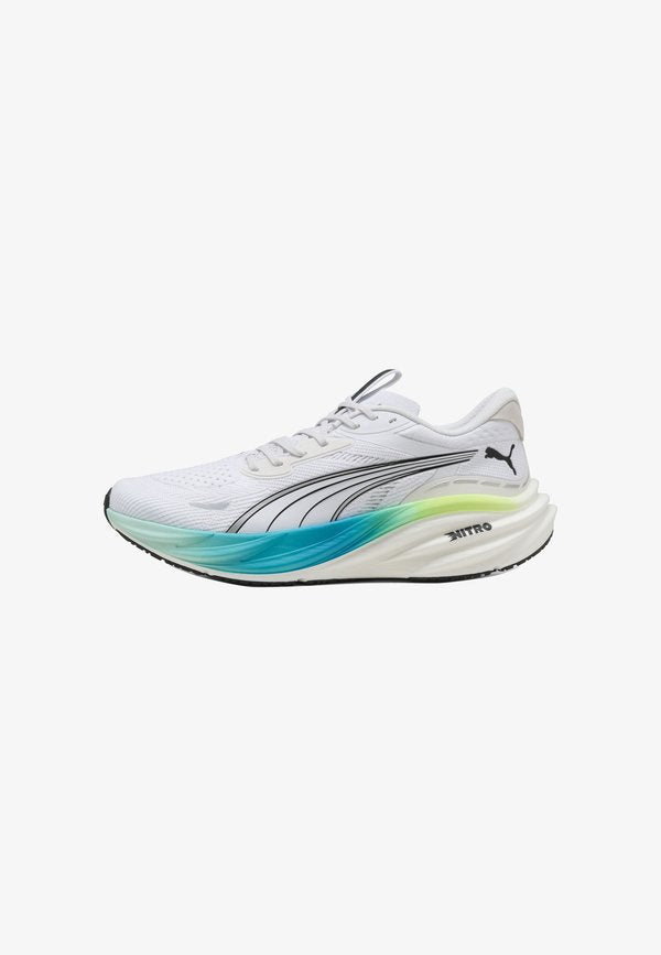Puma MAGNIFY NITRO 3 - Road running shoes - white-mint melt