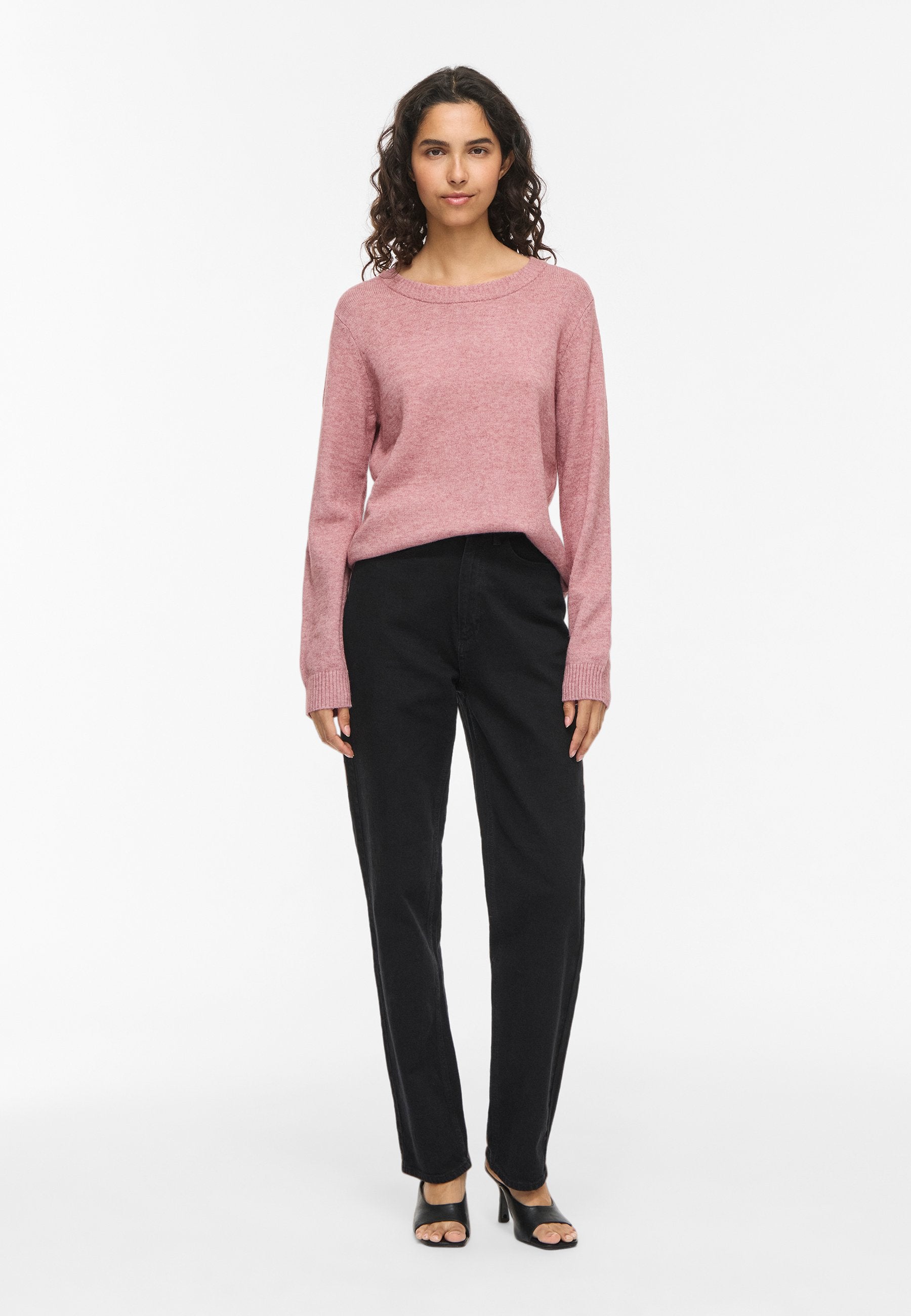 VILA VIRIL O-NECK L/S KNIT TOP - NOOS