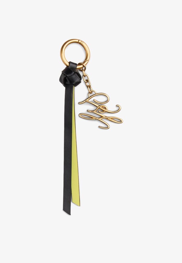 Tommy Hilfiger LOGO PLAQUE LEATHER CHARM - Keyring - black