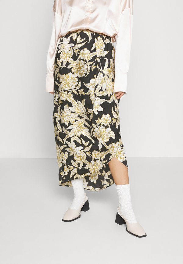 IN THE STYLE TERRIE MCEVOY FLORAL PRINT DRAPED FRONT MIDI
