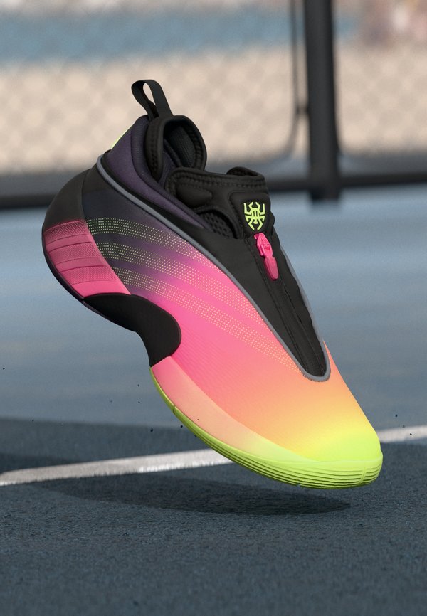 adidas Performance D.O.N. ISSUE 7 - Basketball shoes - aurora black/lucid pink/hi res yellow