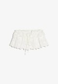 Bershka EMBROIDERED - WRAP SKIRT - Wrap skirt - white