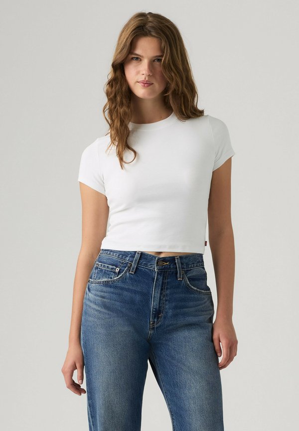 Levi's® ESSENTIAL BABY TEE ANTHRACITE NIGHT - Print T-shirt - anthracite night  whites