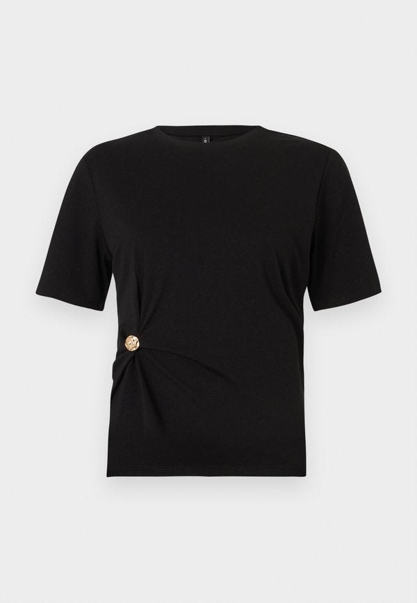 ONLY ONLELENA - Basic T-shirt - black/gold coloured
