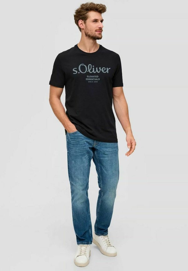 s.Oliver S.OLIVER HERREN T-SHIRT | 3 STÜCK - Print T-shirt - schwarz   navy   weiß