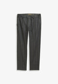 TOM TAILOR REGULAR  - Trousers - dark grey herringbone stripe
