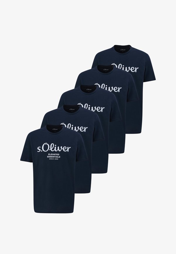 s.Oliver 5 Pack - Print T-shirt - blau