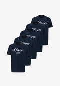 s.Oliver 5 Pack - Print T-shirt - blau