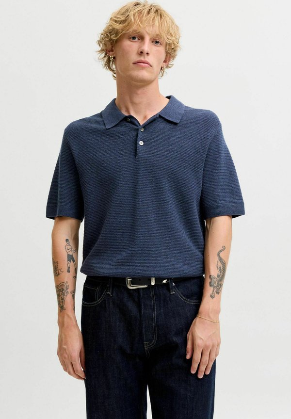 Jack & Jones JPRBLURILEY KNIT POLO SS SN - Polo shirt - insignia blue