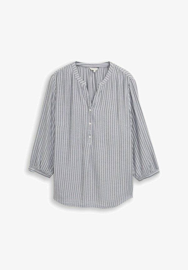 TOM TAILOR PLUS SIZE - STREIFENMUSTER - Blouse - navy white stripe