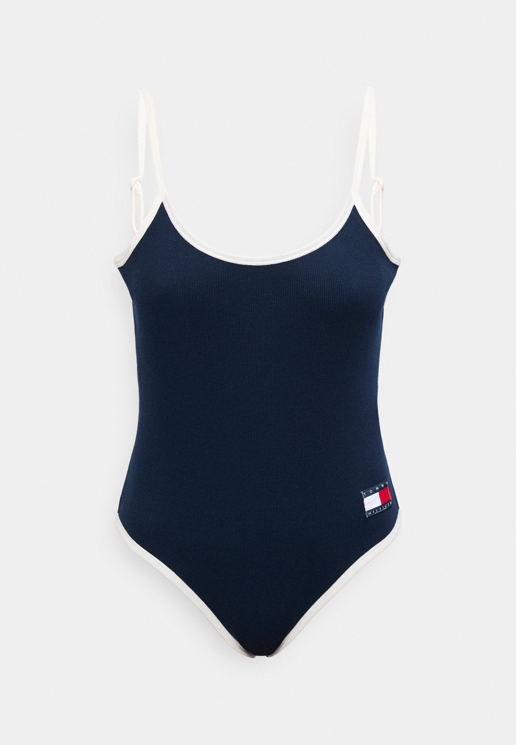 HERITAGE LOGO RIBBED SCOOP BACK BODYSUIT Media 1