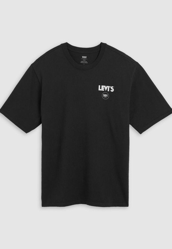Levi's® LSE HALF SLEEVE TEE - Print T-shirt - zipper radio back print we have seen the future front jet black