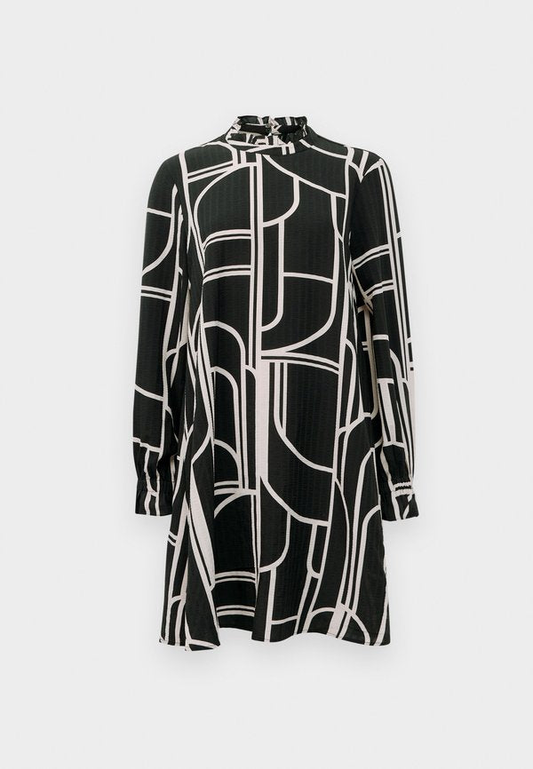 Vero Moda VMGINAS BETINE SHORT DRESS - Day dress - black