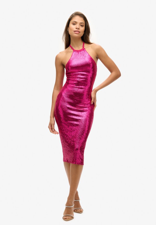 Superdry & Co Cocktail dress / Party dress - magenta pink sequin