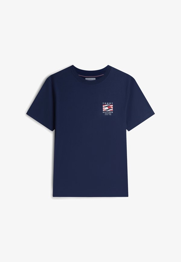 Tommy Hilfiger AMERICANA GRAPHIC LOGO TEE - Print T-shirt - carbon navy