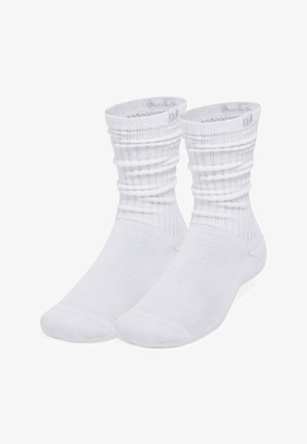 Under Armour SPORTSTYLE COTTON SCRUNCH - Sports socks - white