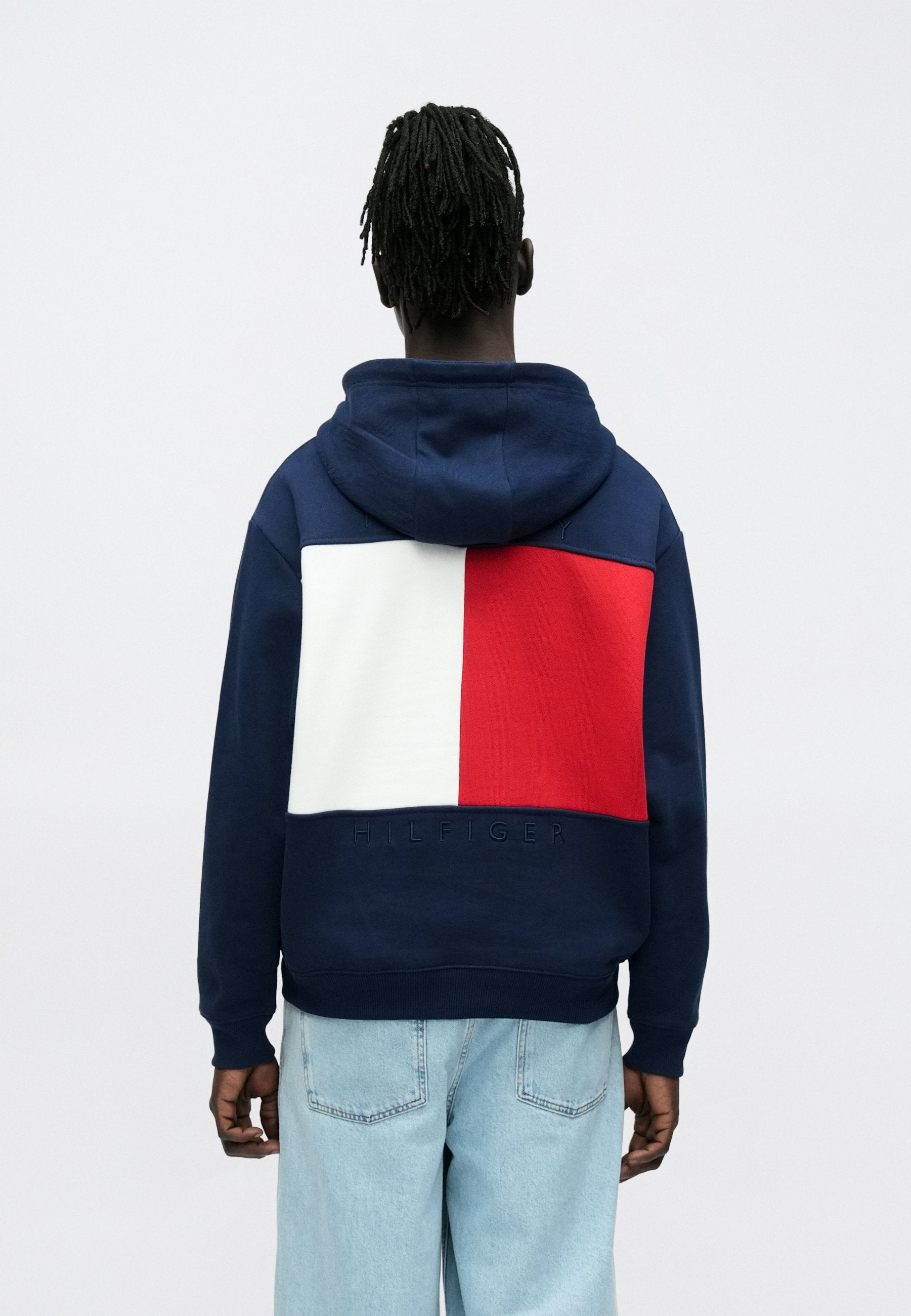 RELAXED BACK FLAG TERRY HOODY Media 3