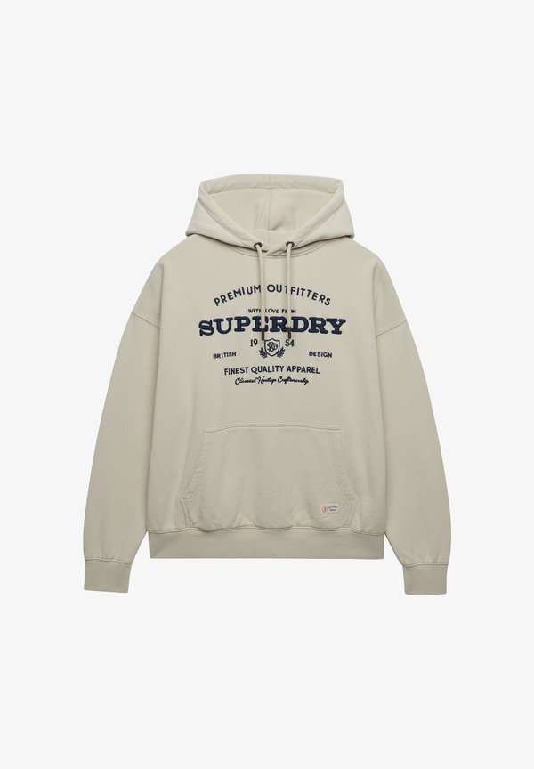 Superdry & Co SUPERDRY LUXE CASUAL EMBROIDERED RELAXED HOODIE.. - Hoodie - peyote beige