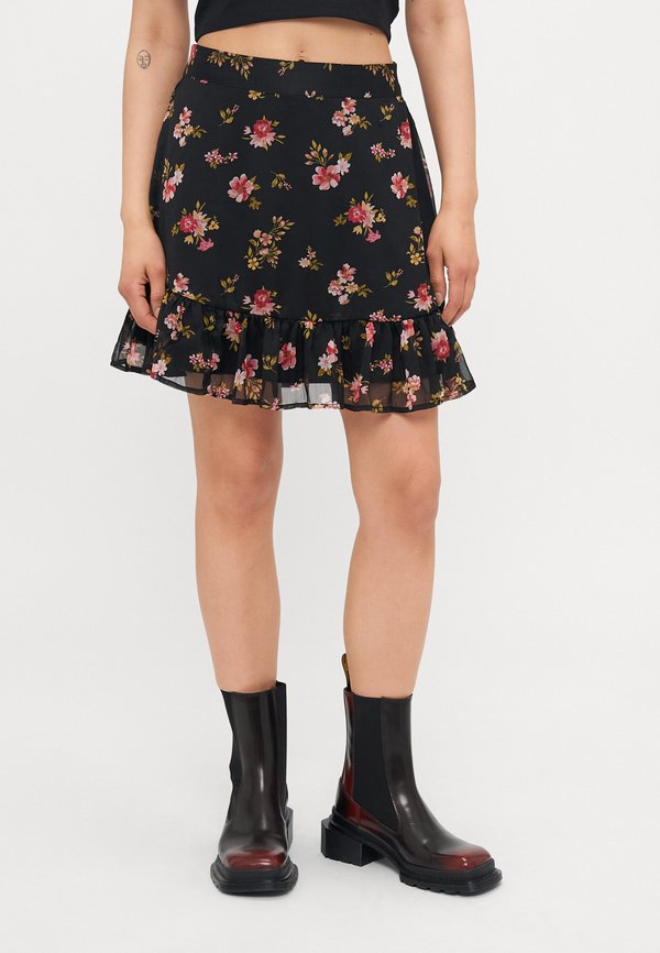 Vero Moda Petite VMSMILLA SHORT SKIRT - A-line skirt - black