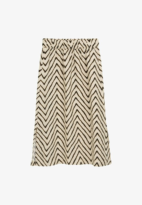 TOM TAILOR A-line skirt - natural zig zag design