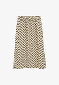 TOM TAILOR A-line skirt - natural zig zag design