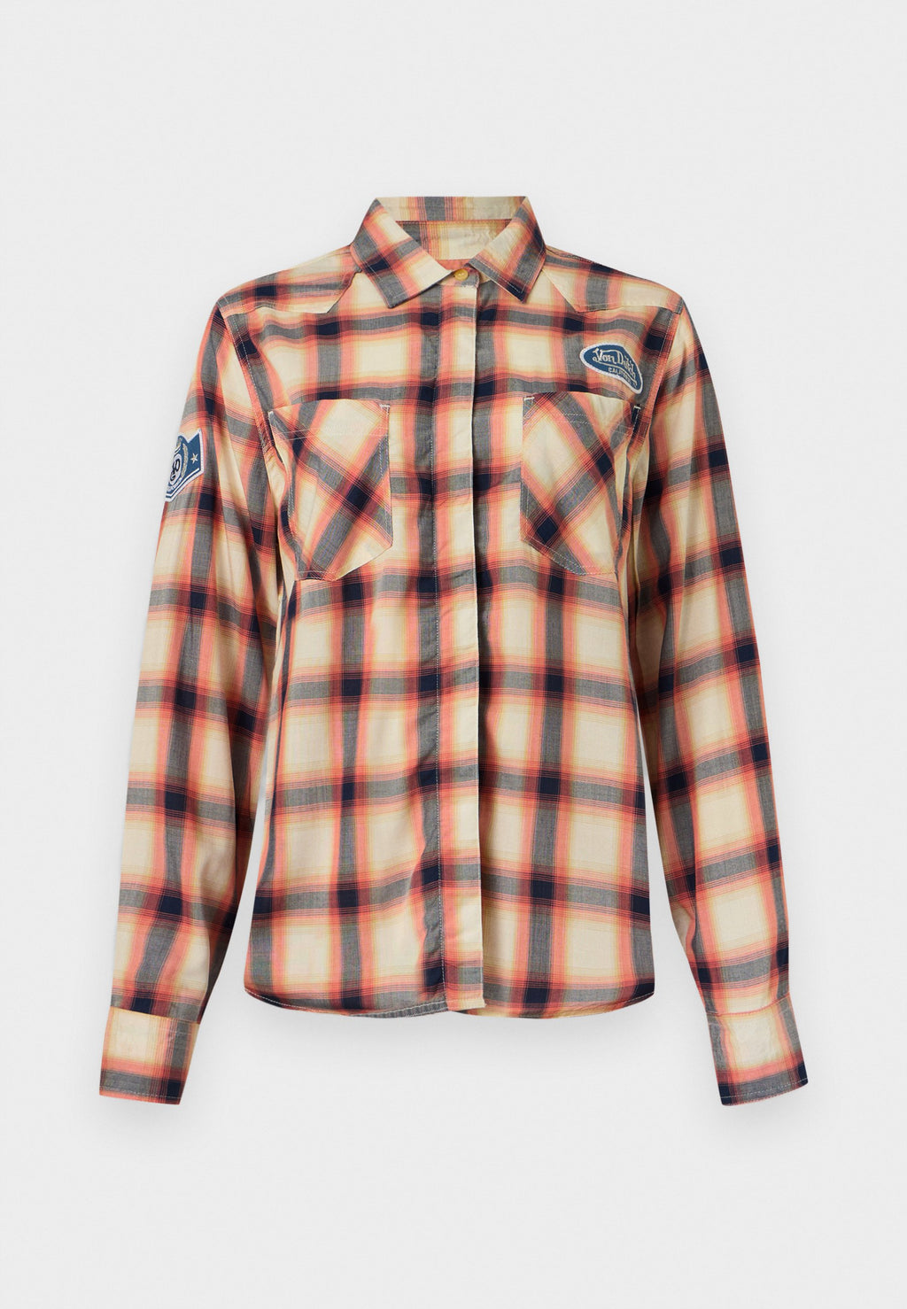 Von Dutch SHIRT PLAID WITH PATCH AND EMBROIDERY