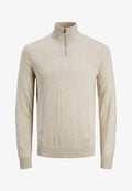 Jack & Jones JJEEMIL HALF ZIP - Jumper - oatmeal